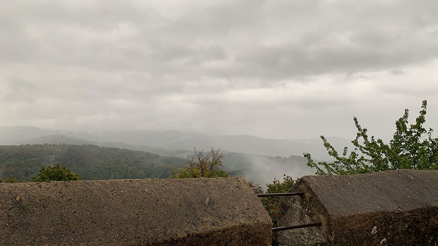 Schloss Auerbach Aussicht Nebel