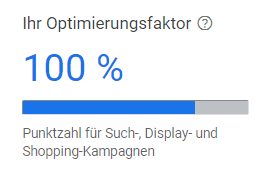 Ein Optimierungsfaktor von 100% ist auch möglich, wenn man Empfehungen ablehnt.